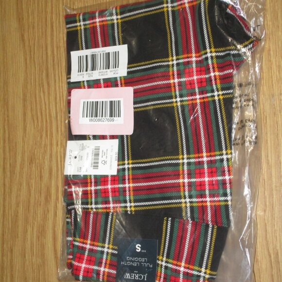 crew plaid leggings tartan everyday size red nwt full-length womens holiday new - Picture 5 of 7